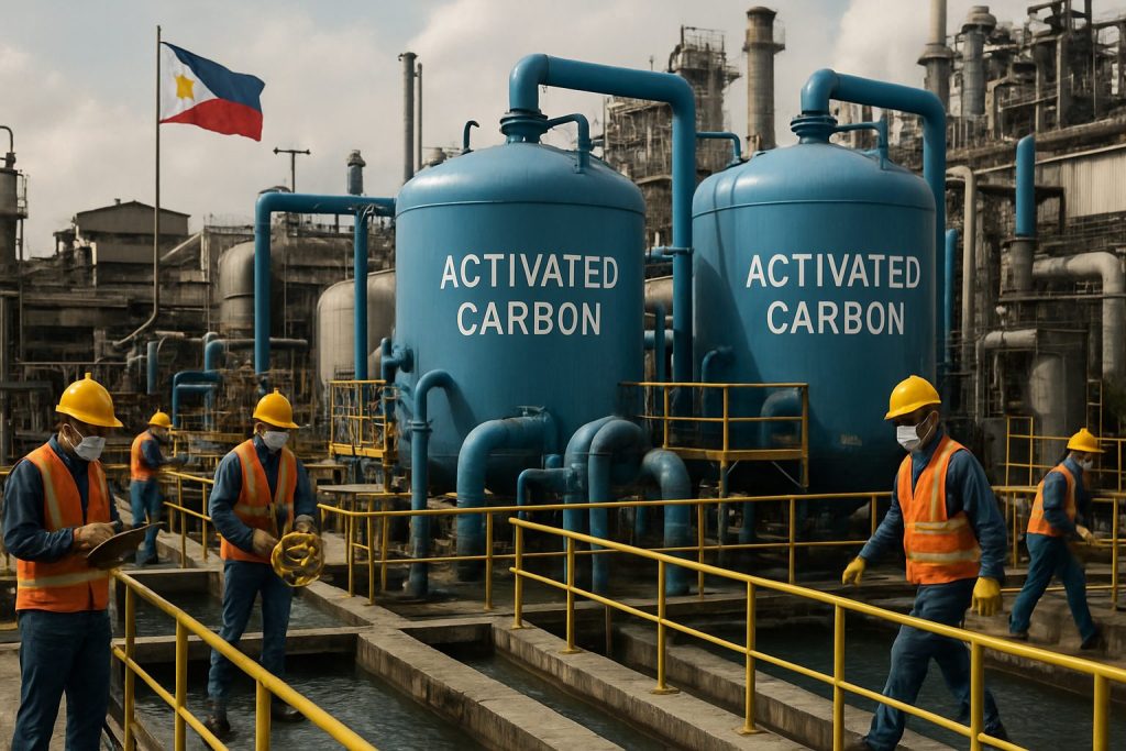 Philippine industrial water treatment facility using activated carbon during influenza outbreak.